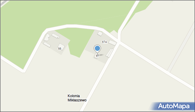 Mikłaszewo, Mikłaszewo, 67, mapa Mikłaszewo