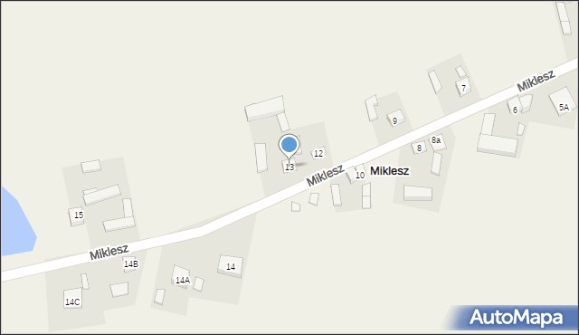 Miklesz, Miklesz, 13, mapa Miklesz