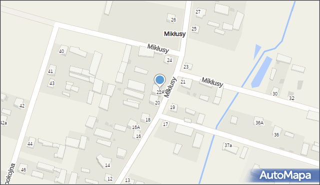 Mikłusy, Mikłusy, 22A, mapa Mikłusy