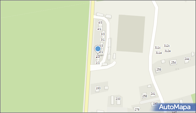 Mikluszowice, Mikluszowice, 1/3, mapa Mikluszowice