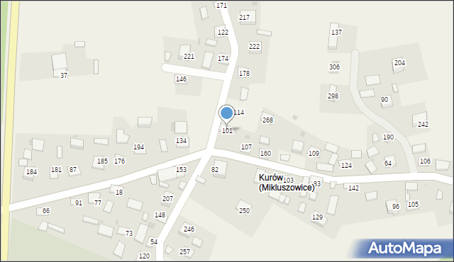 Mikluszowice, Mikluszowice, 101, mapa Mikluszowice