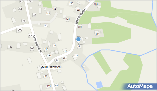 Mikluszowice, Mikluszowice, 14, mapa Mikluszowice