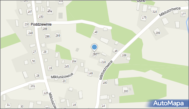 Mikluszowice, Mikluszowice, 290, mapa Mikluszowice