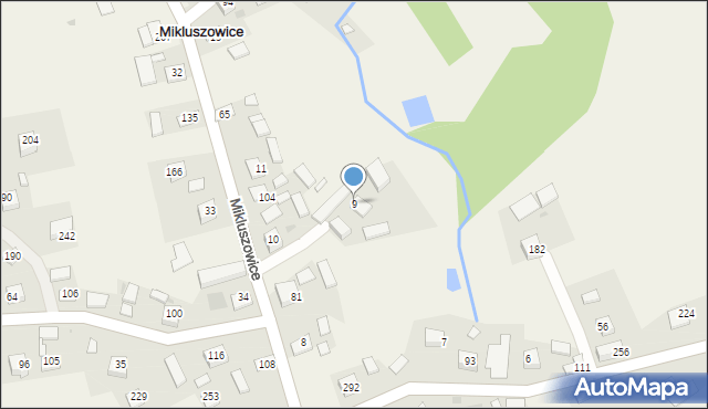 Mikluszowice, Mikluszowice, 9, mapa Mikluszowice