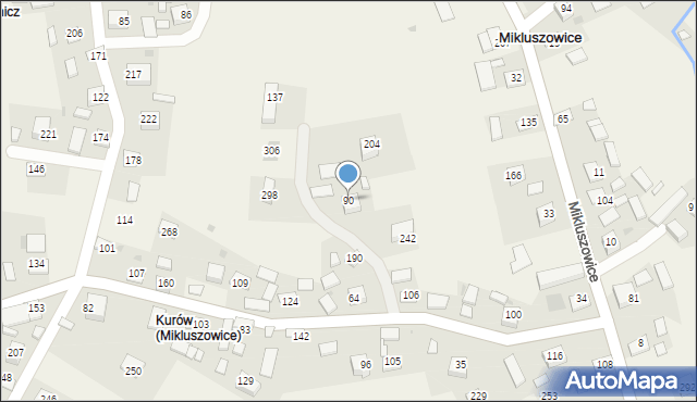 Mikluszowice, Mikluszowice, 90, mapa Mikluszowice