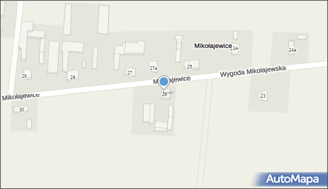 Mikołajewice, Mikołajewice, 26, mapa Mikołajewice