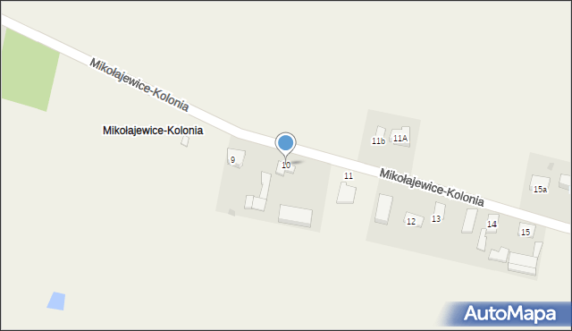 Mikołajewice, Mikołajewice-Kolonia, 10, mapa Mikołajewice