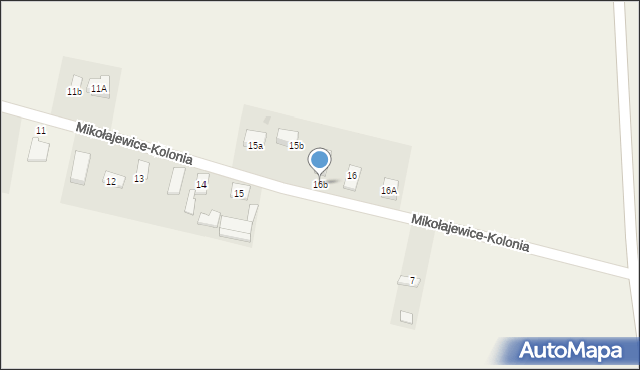 Mikołajewice, Mikołajewice-Kolonia, 16b, mapa Mikołajewice