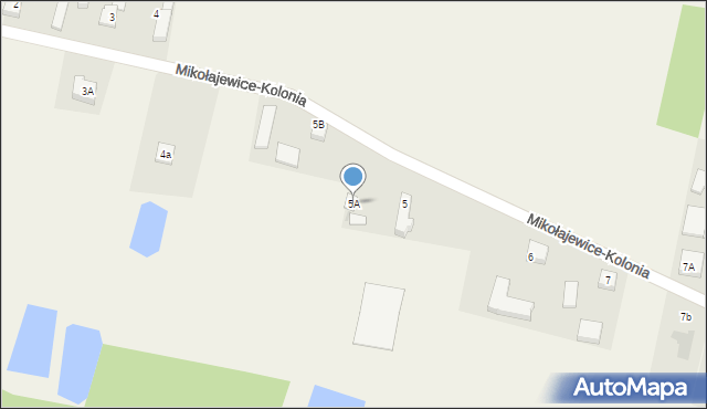 Mikołajewice, Mikołajewice-Kolonia, 5A, mapa Mikołajewice