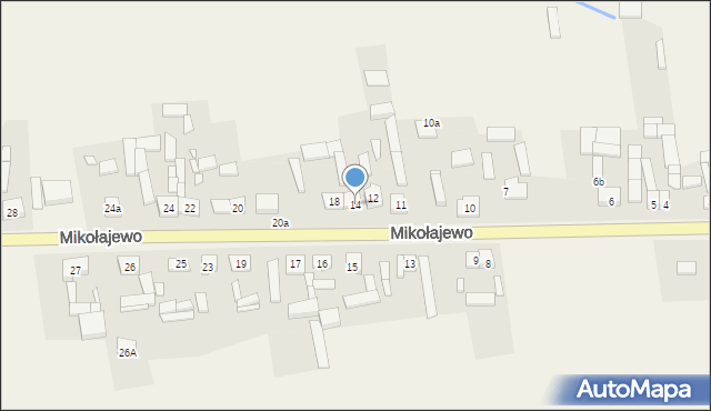 Mikołajewo, Mikołajewo, 14, mapa Mikołajewo