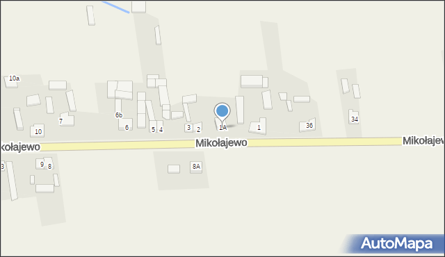 Mikołajewo, Mikołajewo, 1A, mapa Mikołajewo