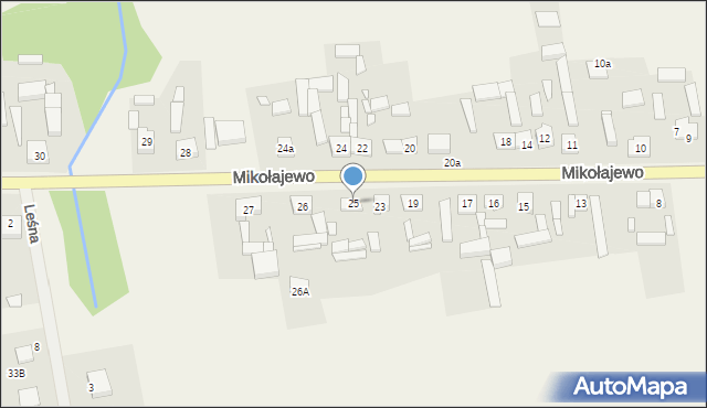 Mikołajewo, Mikołajewo, 25, mapa Mikołajewo
