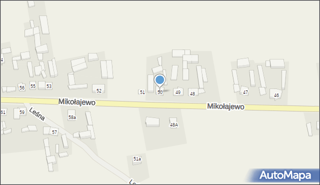 Mikołajewo, Mikołajewo, 50, mapa Mikołajewo