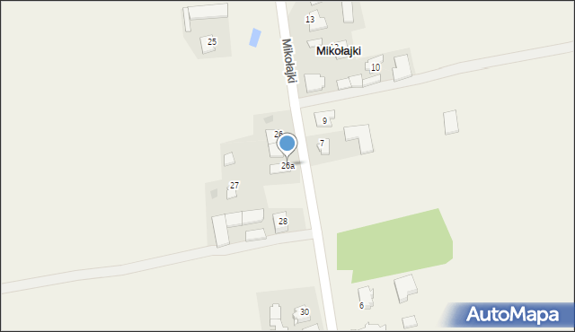 Mikołajki, Mikołajki, 26a, mapa Mikołajki