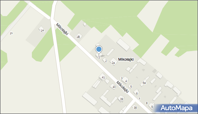 Mikołajki, Mikołajki, 1, mapa Mikołajki