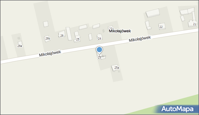 Mikołajówek, Mikołajówek, 23, mapa Mikołajówek