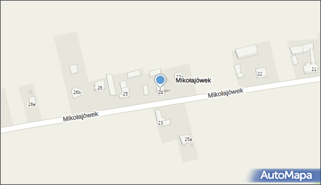 Mikołajówek, Mikołajówek, 24, mapa Mikołajówek