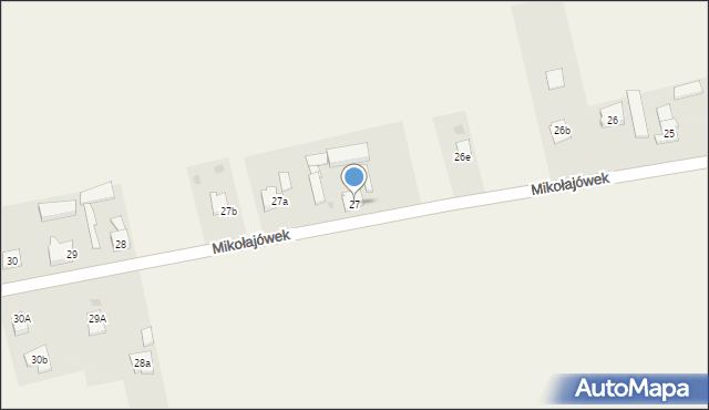 Mikołajówek, Mikołajówek, 27, mapa Mikołajówek