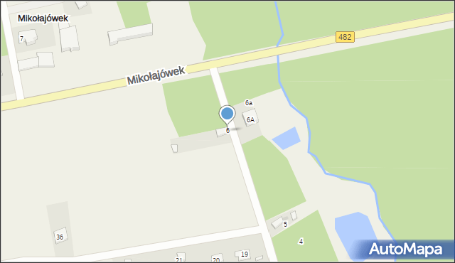 Mikołajówek, Mikołajówek, 6, mapa Mikołajówek