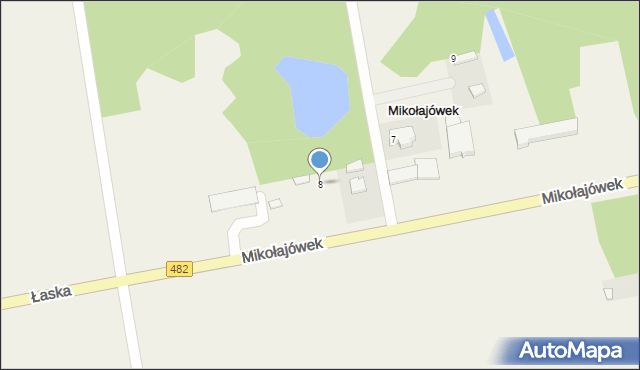 Mikołajówek, Mikołajówek, 8, mapa Mikołajówek