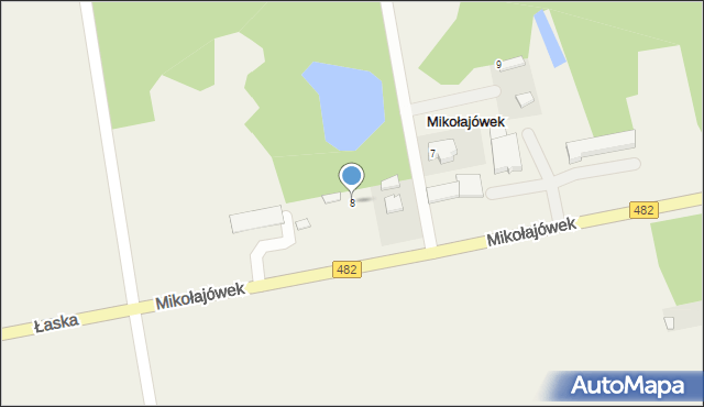 Mikołajówek, Mikołajówek, 8, mapa Mikołajówek