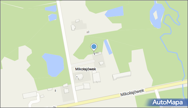 Mikołajówek, Mikołajówek, 9, mapa Mikołajówek