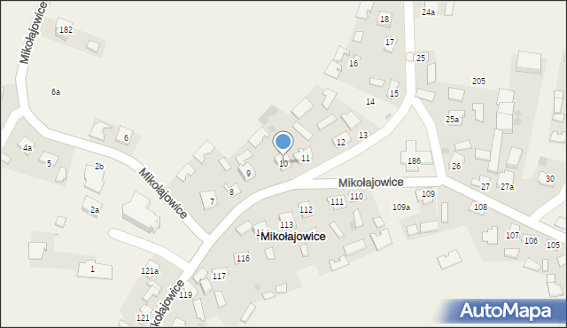 Mikołajowice, Mikołajowice, 10, mapa Mikołajowice