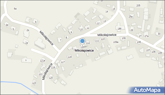 Mikołajowice, Mikołajowice, 113, mapa Mikołajowice