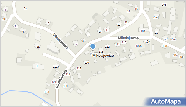 Mikołajowice, Mikołajowice, 114, mapa Mikołajowice