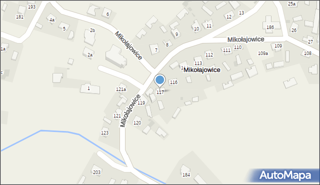 Mikołajowice, Mikołajowice, 117, mapa Mikołajowice