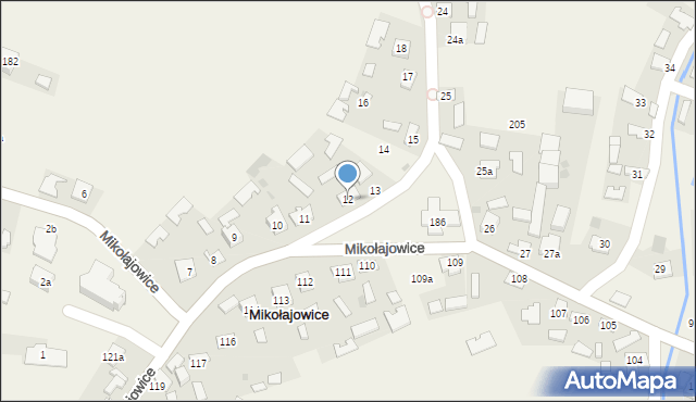 Mikołajowice, Mikołajowice, 12, mapa Mikołajowice