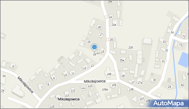 Mikołajowice, Mikołajowice, 14, mapa Mikołajowice