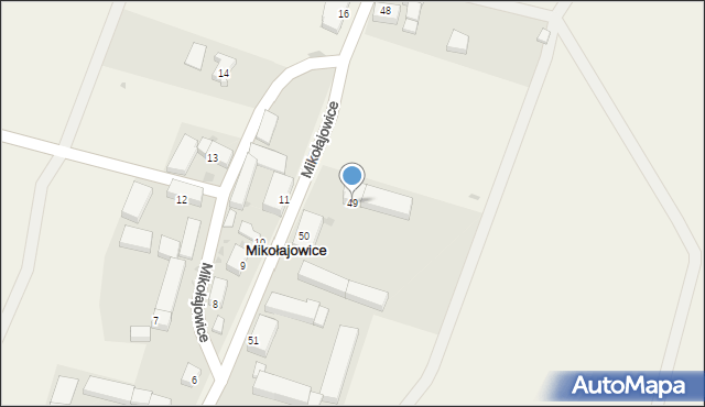 Mikołajowice, Mikołajowice, 49, mapa Mikołajowice