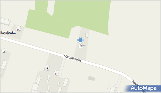 Mikołajówka, Mikołajówka, 12, mapa Mikołajówka