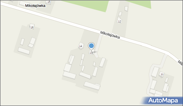 Mikołajówka, Mikołajówka, 13, mapa Mikołajówka