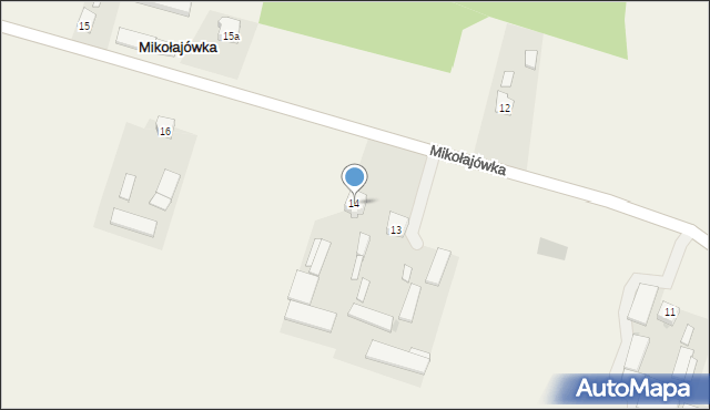 Mikołajówka, Mikołajówka, 14, mapa Mikołajówka