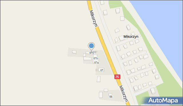 Mikorzyn, Mikorzyn, 67C, mapa Mikorzyn