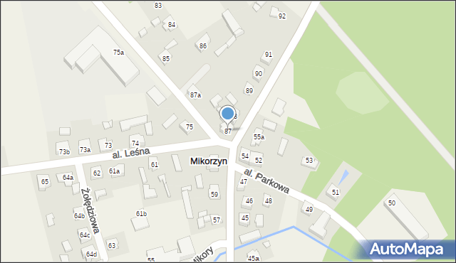 Mikorzyn, Mikorzyn, 87, mapa Mikorzyn