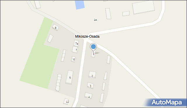 Mikosze-Osada, Mikosze-Osada, 1, mapa Mikosze-Osada