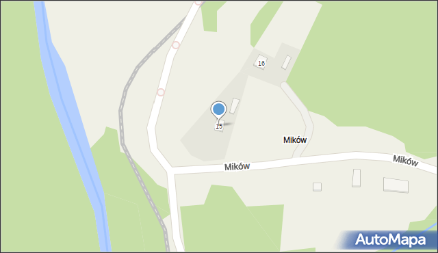 Mików, Mików, 15, mapa Mików