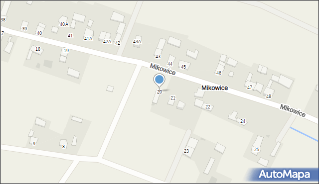 Mikowice, Mikowice, 20, mapa Mikowice