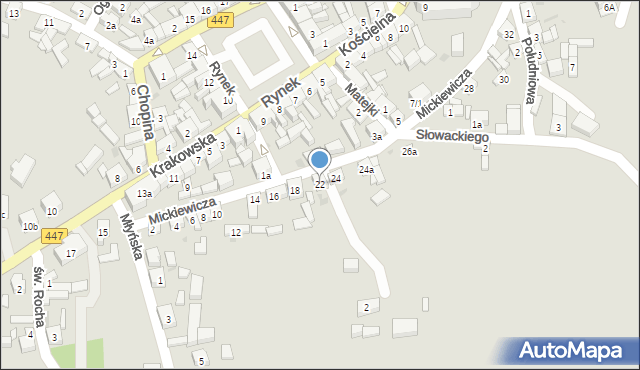 Mikstat, Mickiewicza Adama, 22, mapa Mikstat