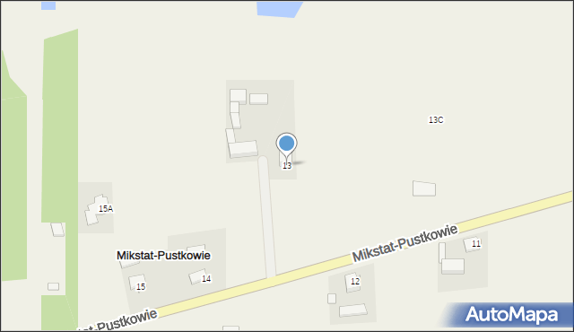 Mikstat-Pustkowie, Mikstat-Pustkowie, 13, mapa Mikstat-Pustkowie