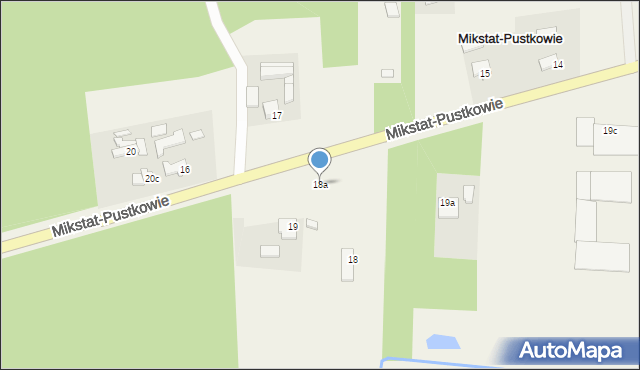 Mikstat-Pustkowie, Mikstat-Pustkowie, 18a, mapa Mikstat-Pustkowie