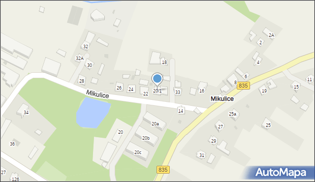 Mikulice, Mikulice, 20/1, mapa Mikulice