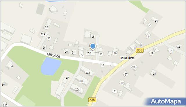 Mikulice, Mikulice, 20/2, mapa Mikulice