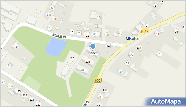 Mikulice, Mikulice, 20a, mapa Mikulice