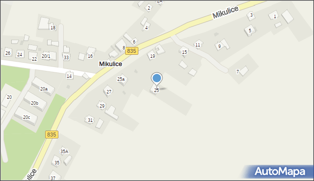 Mikulice, Mikulice, 25, mapa Mikulice