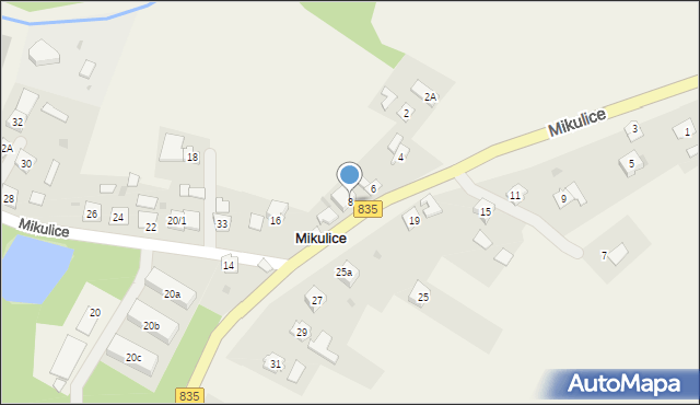 Mikulice, Mikulice, 8, mapa Mikulice