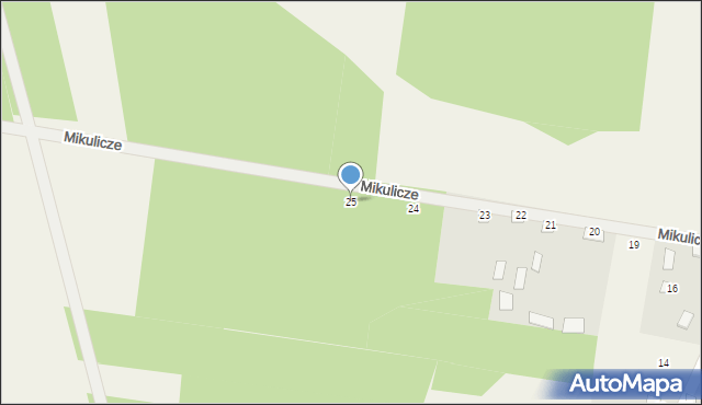 Mikulicze, Mikulicze, 25, mapa Mikulicze